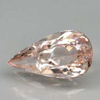 STUNNING 1.19CT. TEARDROP FACET 100% NATURAL SOFT PINK MORGANITE