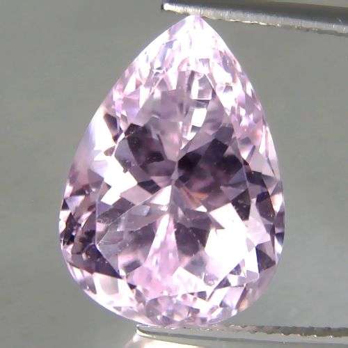 NEW STOCK!!   OUTSTANDING  11.32CT. PEAR FACET 100% NATURAL  SILVER PINK KUNZITE