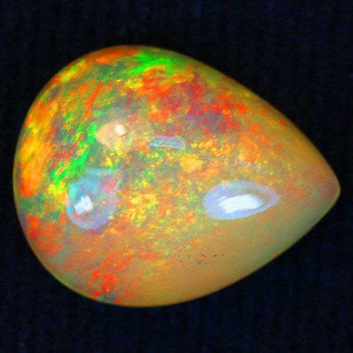 OUTSTANDING MUSEUM SIZE 4.36CT.PEAR FACET  RAINBOW SPARKLING 3D CHAFF PATTERN WELO OPAL