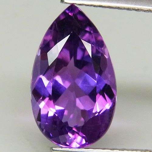 OUTSTANDING 4.30CT. PEAR FACET 100% NATURAL DEEP RICH PURPLE AMETHYST
