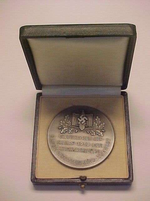 WWII Nazi German RARE Baden Sudwest Boxed Cased Table Medal