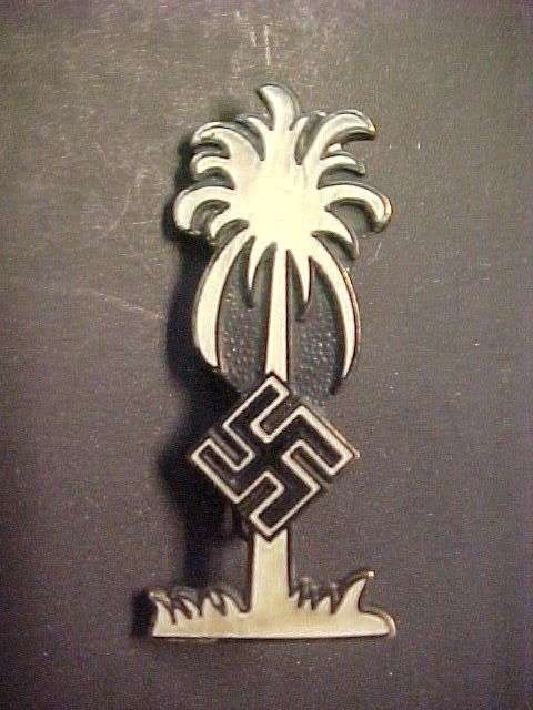 WWII Nazi German DAK AFRIKA KORPS Palm Tree Badge R10 NO RESERVE!!