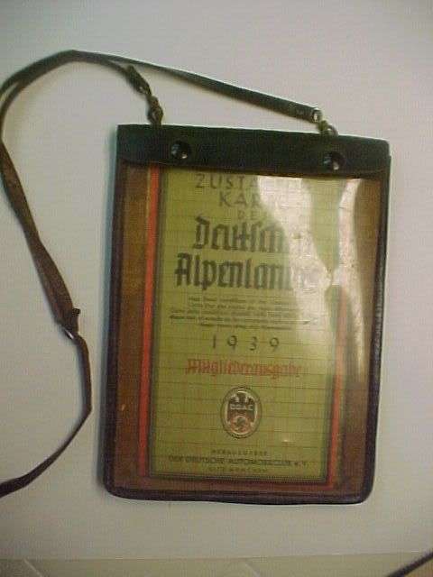 WWII Nazi German DDAC Map and Leather Case