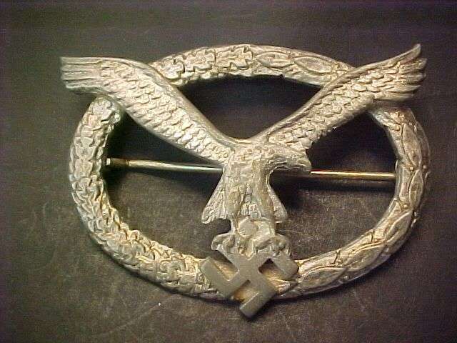 WWII German RARE Luftwaffe Air Crew Badge R10 NO RESERVE!