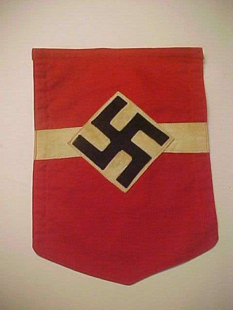 WWII German HJ HITLER YOUTH FLAG/BANNER R10 NO RESERVE!