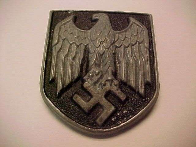 WWII German DAK Afrika Korps Pith Helmet Eagle Shield