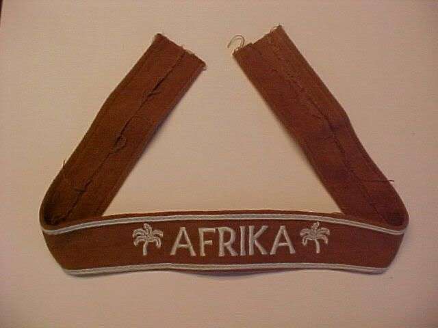 WWII German Nazi DAK AFRIKA KORPS Cuff Title CAMEL HAIR!