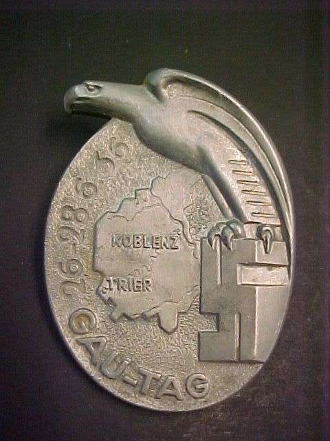 WWII German Gautag Badge 1936 R10 NO RESERVE!!