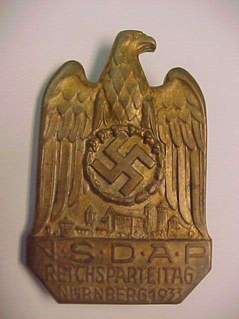 NSDAP Reichsparteitag 1933 Badge R10 NO RESERVE!