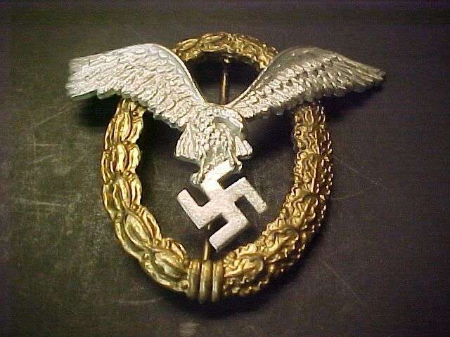 WWII German LUFTWAFFE PILOT OBSERVERS Badge ASSMANN EXC++