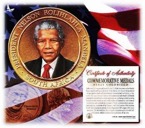 Nelson Mandela Colorized U.S. Medal of Honor Limited Edition