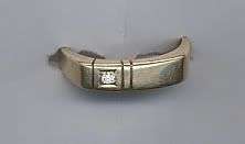 9ct yellow gold zerconia solitaire men's ring