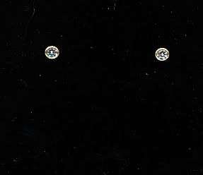 9K Gold Cubic Zirconia Bezel Earrings