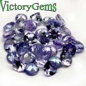 Packet of 20 Tanzanite Rounds 0.80ct