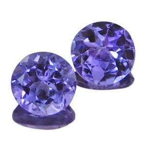 Pair of violet blue tanzanites-0.16ct