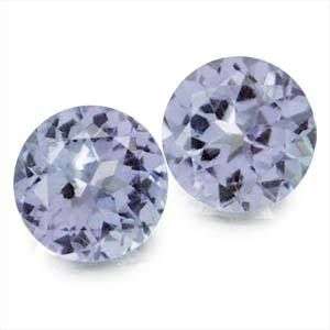 Pair of violet blue tanzanites