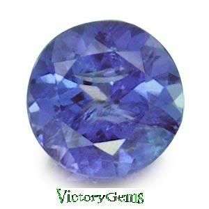 AAA+ Violet blue tanzanite round vvs 0.17ct