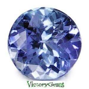 Stunning violet blue tanzanite round vvs 0.19ct