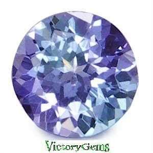 Violet blue VVS tanzanite round 0.17ct