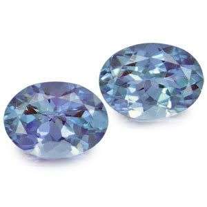 Pair of violet blue tanzanites 0.16ct