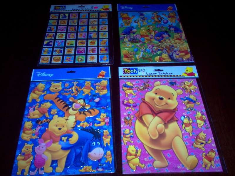 WINNIE THE POOH - LARGE LASER STICKERS