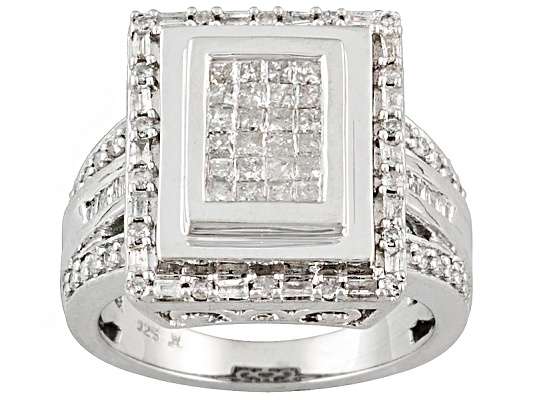 ***R49000***Diamond 1.00ctw Princess Cut & Round & Baguette Ring - Contains Platinum