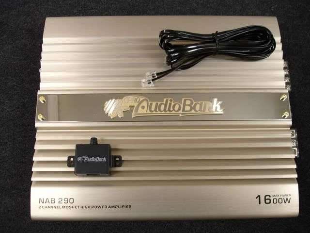 AUDIOBANK !!!  1600w 2 channel amplifier INCLUDES BASS CONTROL ....... brand new!!!!!!