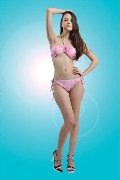 Rhinestone Bikini Swimwear Pink - Large *spring special*