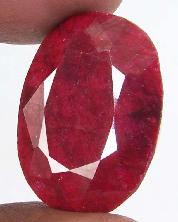 48.65ct Natural India Deep Red Ruby Gemstone - magnificent!