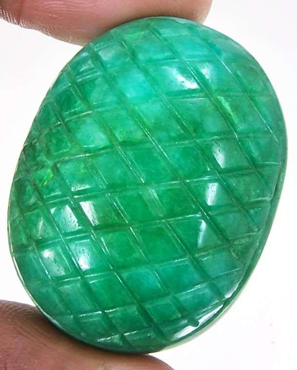 142.90ct Huge & Rare CARVED Brazil Green Emerald Gemstone