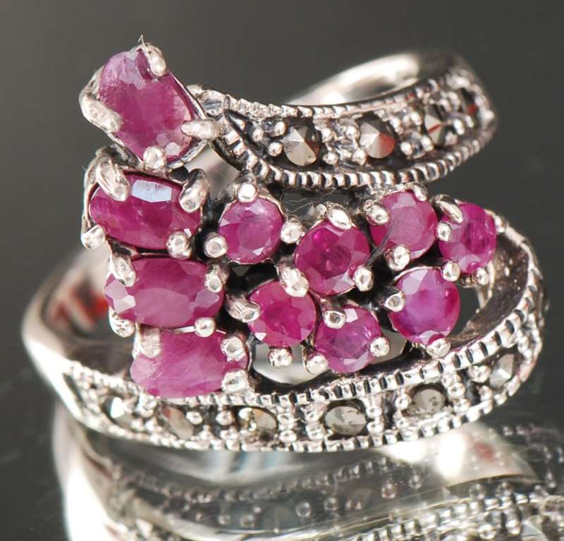 Natural Untreated Madagascar Ruby 925 Sterling Silver Ring