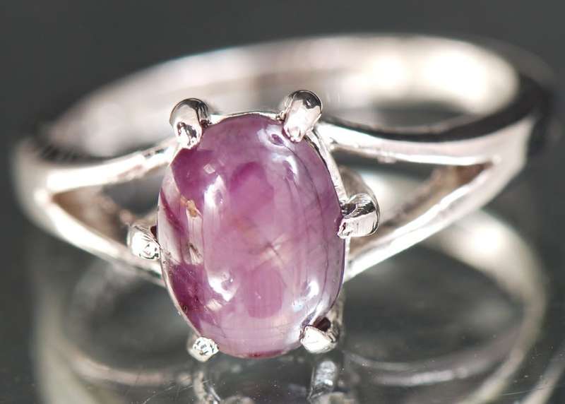 Natural Untreated Madagascar Cabochon Ruby 925 Sterling Silver Ring
