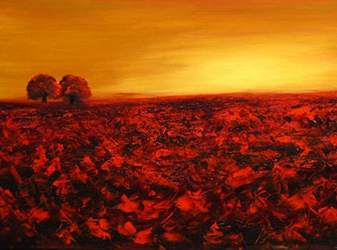 A BEAUTIFUL LANDSCAPE ORIGINAL OIL PAINTING ART CONTEMPORARY NO RESERVE SIGNED