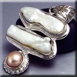 AMAZING JAPANESE PEARLS 925 Sterling Silver PENDANT - 100% Natural Earth mined