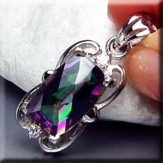 STUNNING! MYSTIC TOPAZ 925 Sterling Silver PENDANT - Simply stunning!