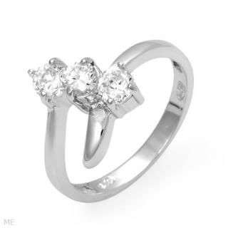 Attractive Ring With 1.65ctw Simulate Diamonds Beautifully Crafted in 925 Sterling silver- Size 7.5