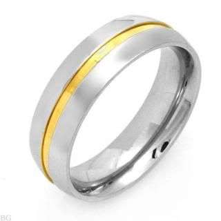 Elegant and Beautiful Gents Ring Made in 14K/StSl Gold Plated Stainless Steel