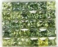 30 PCS SPARKLING PRINCESS CUT SAPPHIRE 1.52CTS AFRICA  - No Reserve!