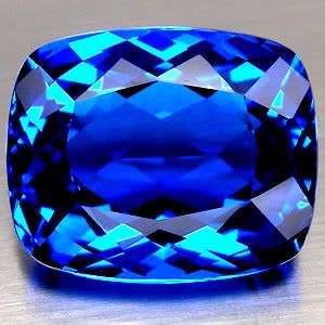 27.50 CT.UNCOMMON! Long Cushion Corn Flower Blue Quartz Gemstone - 100% Money back guarantee!!