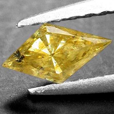 UNHEATED! 0.22CT GENUINE YELLOW BROWN DIAMOND FANCY