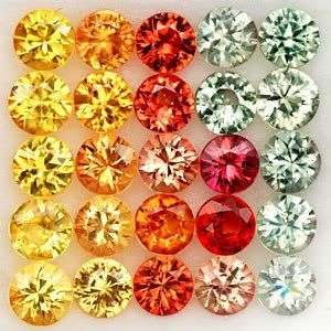 2.30ct.Top Fancy Color Natural Round 3.6mm.Sapphires  - Birthstone for September