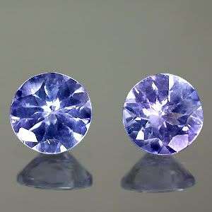 Stunning 0.50 cts Pair EYE CATCHING MARVELOUS BLUE TANZANITES-  4.40MM. No Reserve! Top class!