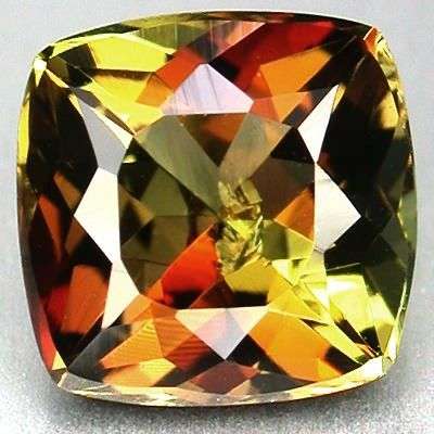 AMAZING!! 0.91CT UNHEATED! VVS GREEN RED ANDALUSITE CUSHION