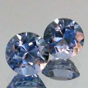 Stunning 0.50 cts Pair EYE CATCHING STUNNING BLUE TANZANITES-  4.39MM. No Reserve! Top class!