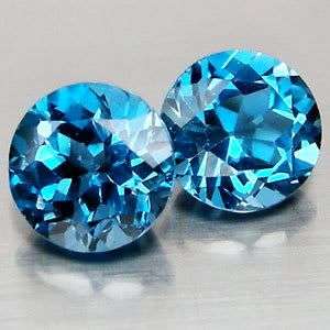 2.05 CT.Matched Pair Top Luster Deep London Blue Topaz Gemstones  - SEE ALL MY ITEMS