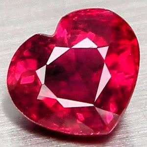 1.33 Cts Ravishing! Heart Shape Madagascar Blood Red Ruby .Wow!