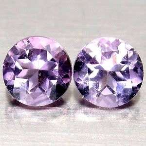 SUPER Matched Pair Round Top Purple Colour Natural Amethysts  - 100% Money back guarantee!!