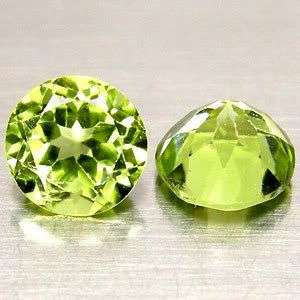 Matched Pair Round Top Neon Green Natural Peridot Burma - 100% Money back guarantee!!