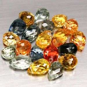 5.15 Cts SPARKLING Briolette Gem Lot Fancy Colour Sapphires  - 100% Natural Sapphires