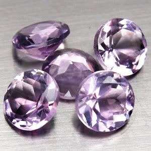 2.05 CT. 5 Pcs BEAUTIFUL Natural Violet Amethyst Rounds - Birthstone for February